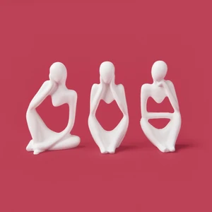 Deco Human 3'lü Biblo - Beyaz