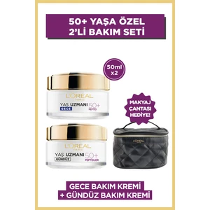 L'Oréal Paris L'oreal Paris Yaş Uzmanı 50+ Kırışıklık Karşıtı Yenileyici Gündüz & Gece Kremi Seti + L'oreal Paris Fashion Week Çanta Hediyeli