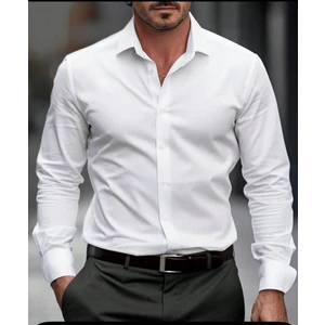 Slim Fit Dacron Beyaz Gömlek