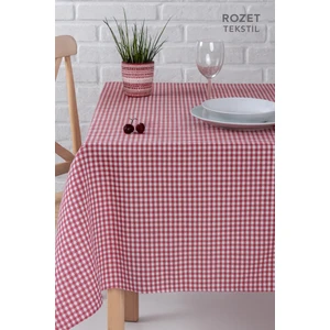 Rozet Tekstil Çok Amaçlı Sofra Bezi Piknik Örtüsü Pötikare Pamuklu Dertsiz Masa Örtüsü (170 x 170 Cm)