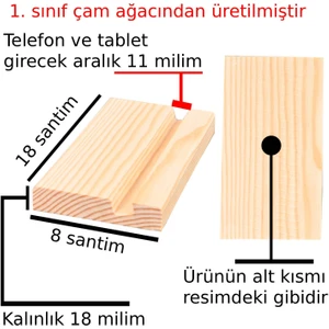 Ahşap Tablet Telefon Tutucu Standı 30 Adet