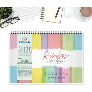 Express Planner 2026 Takvim A4 Ebat 53 Haftalık Planlayıcı Rainbow