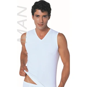 Güneri Underwear Erkek Beyaz Ribana Sıfır Kol V Yaka % 100 Pamuklu Body 3'lü Paket 116-3B