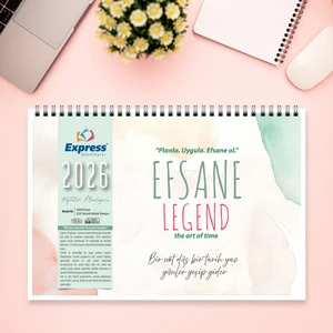 Express Planner 2026 Takvim A4 Ebat 53 Haftalık Planlayıcı Efsane