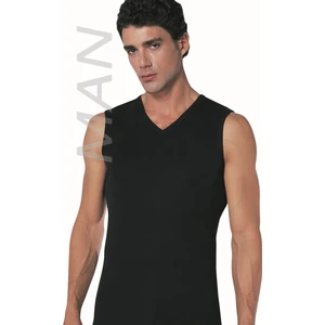 Güneri Underwear Erkek Siyah Atlet Ribana Sıfır Kol V Yaka % 100 Pamuklu Body 3’lü Paket 116-3S