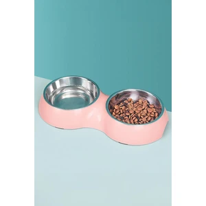 Weather Forecast Paslanmaz Çelik 700 ml Pembe Kaymaz Taban Kedi Köpek Mama ve Su Kabı CIN571PM