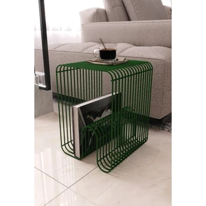 Boz Concept Home Viyana Tel Metal Tasarımlı Modern Paslanmaz Yan Sehpa, Dekoratif Metal Sehpa