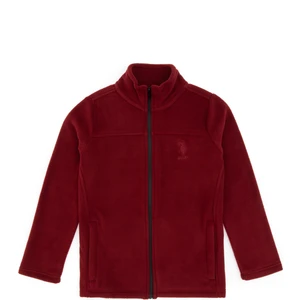 U.S. Polo Assn. Kız Çocuk Bordo Fermuarlı Polar Sweatshirt 50317875-VR014