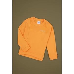 U.S. Polo Assn. Kız Çocuk Turuncu Bisiklet Yaka Sweatshirt 50317991-VR244