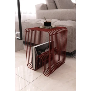 Boz Concept Home Viyana Tel Metal Tasarımlı Modern Paslanmaz Yan Sehpa, Dekoratif Metal Sehpa