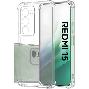 Nezih Case Xiaomi Redmi 15 Uyumlu Köşe Korumalı Darbelere Dayanıklı Antishock Airbag Şeffaf Kapak
