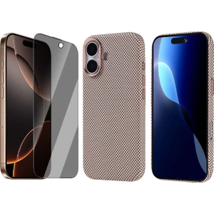 iPhone 17 Kılıf M-Safe Şarj Özellikli Karbon Fiber Görünümlü Zore Nekst Kapak + Hayalet Ekran Koruyucu