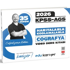 Edu Kariyer Coğrafyanın Kodları 2026 Kpss-Ags 35 Günde Haritalarla Kodlamalarla Coğrafya Video Ders Kitabı