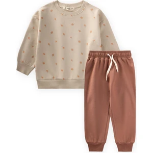 Sweatshirt Takım 1-8 Yaş Bej