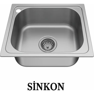 Paslanmaz Krom Evye 40X50 Ankastre Eviye Sol Delikli