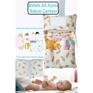 Nova Textile Bebek Alt Açma Bakım Çantası, Anne Bebek Çantası, Bebek Alt Değiştirme, Yenidoğan Alt Açma Organizer