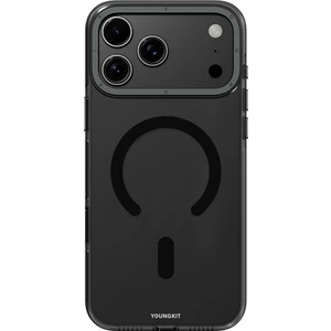 iPhone 17 Pro Max Uyumlu Kılıf M-Safe Özellikli Şeffaf Youngkit Crystal Shield Serisi Kapak Siyah