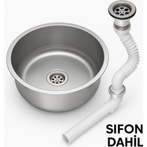 Sinkon  Paslanmaz Krom Evye Karavan Eviye 30×30 K-30 Eviye Sifon Dahildir