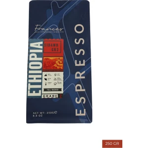 %100 Arabica Ethiopia Sidamo Gr2 Espresso| 250 gr | Orta Gövde-Dolgun Tat