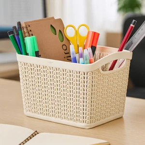 Melkan Home Örgü Desenli 3,3 Litre Çok Amaçlı Sepet – Bpa’sız, Dayanıklı, Şık ve Pratik Tasarım - 21X16X13,8 cm