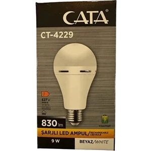 9W E27 Duylu Şarlı LED Ampul Beyaz