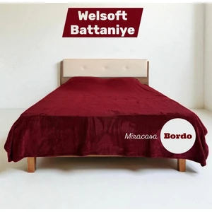 Welsoft Çift Kişilik Düz Renk Peluş Battaniye