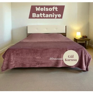 Welsoft Çift Kişilik Düz Renk Peluş Battaniye