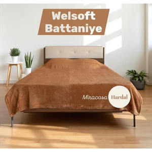 Welsoft Çift Kişilik Düz Renk Peluş Battaniye
