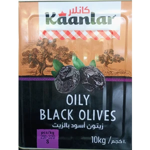 Doğal Salamura Yağlı Siyah Zeytin 10 kg Teneke  (291-320)