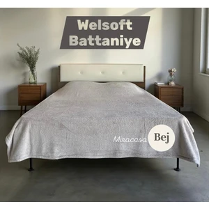Welsoft Çift Kişilik Düz Renk Peluş Battaniye
