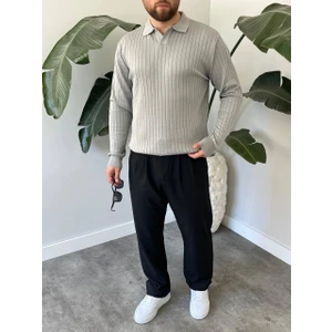 V Polo Yaka Triko  Kazak