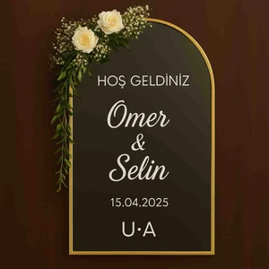 Düğün Söz Nişan Iş Yeri Ayna Yazısı 40 Cm*25 cm