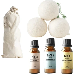 Parla Concept Çamaşır Yün Kurutma Topu ve Koku Seti - Kurutma Makinesi Için - 3 Adet Top ve 3 Adet Koku - Xl