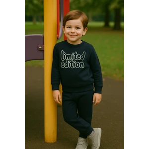 Tuma Collection Erkek Çocuk Kışlık Eşofman Takımı Limited Edition Yazılı Pamuklu Üç Iplik Şardonlu Günlük Kombin 2-3-4-5-6 Yaş