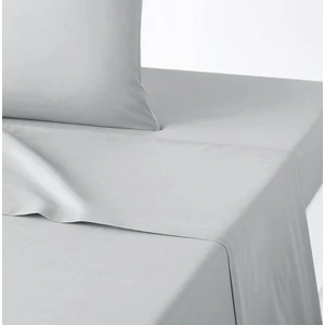 Maki Home Makiteks %100 Pamuklu Açık Gri 240X260 Çift Kişilik Yataklara Uygun Lastiksiz Düz Çarşaf