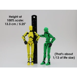 Lucky 13 Titan 13 Dummy Hareketli Figür 3D Baskı Asker figür mannequin 14cm ,11 çift farklı el işaretleri ve mini sandık ile