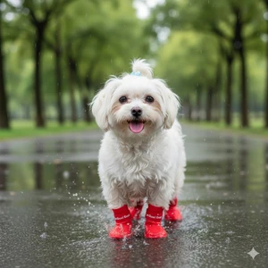 Eşya Dünyası M Beden 4’lü Kırmızı Silikon Köpek Yağmur Botu – Su Geçirmez, Kaymaz Tabanlı, Konforlu