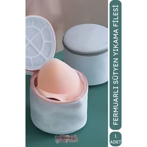 Sunora Beauty Sütyen Çamaşır Yıkama Filesi Hassas Çamaşır Eşarp Çorap Yıkama Fermuarlı Top File