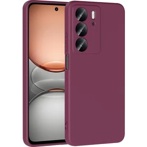 Realme C75 Kılıf Lansman Içi Kadife Kamera Korumalı Mara Silikon Kılıf-Koyu Mor