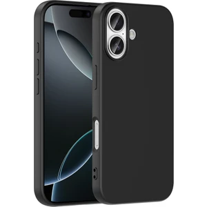 iPhone 17 Kılıf Lansman Içi Kadife Kamera Korumalı Mara Silikon Kılıf-Siyah