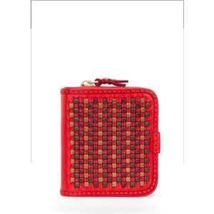 Kadın Fermuarlı ve Çıt Çıt Kapamalı El Yapımı Cüzdan (Maru)