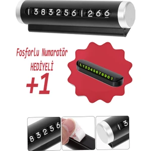 Metal Kasa Araç Içi Park Telefon Numaratörü Çevirmeli Oto Cam Fosforlu Parkmatik Kart