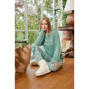 Kadın Bisiklet Yaka Termal Pijama Takımı 30009Y- 1 Adet