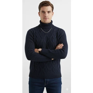 Moda Base Erkek-Bogazlı-Balıkçı-Yaka-Trıko