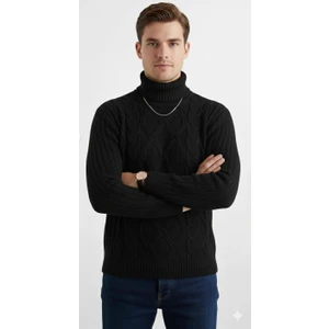 Moda Base Erkek-Bogazlı-Balıkçı-Yaka-Trıko