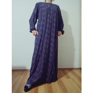 Robadan Uzun Kollu %100 Viskon Basma Çiçekli Anne Elbise, Namaz Elbisesi