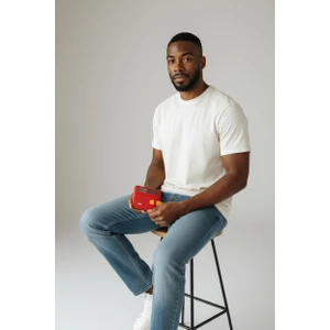 1145 1.sınıf İşçilik Hakiki Gerçek Deri Kartvizitlik Sevgiliye Hediye Doğum Günü Hediyesi Erkek Kredi Kartlık Kağıt Para Gözlü Kırmızı Sarı Renk Gerçek Lüks Arsel Deri Kartlık