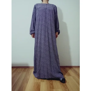 Robadan Uzun Kollu %100 Viskon Basma Çiçekli Anne Elbise, Namaz Elbisesi