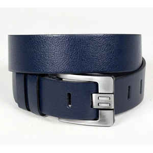 DeepSEA Erkek Lacivert Özel Yapım %100 Hakiki Manda Derisi Kot Kemeri 4,5 cm Kalın Dilli Orjinal Deri Kemer 1801312