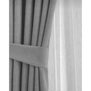 Buem Perde Nova Keten Fon Perde - Açık Gri  Tüm Odalara Uygun ( Tek Kanat ) Tül, Pano, Fon,